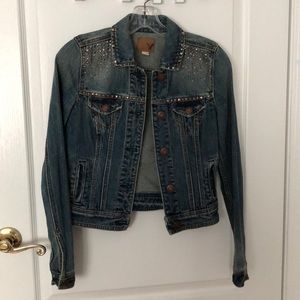 American eagle jean jacket with details XXS